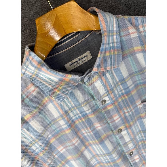 Tommy Bahama Other - Tommy Bahama Coastline Cord Mens XL Plaid Corduroy Button Down Shirt ST326095